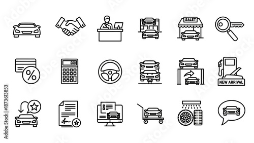 Collection of Business Icons and Symbols.