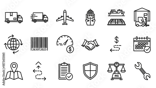 Collection of Business Icons and Symbols.