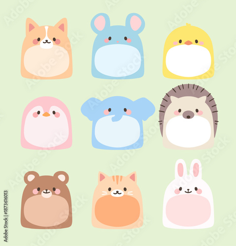 동물이름표겸 동물메모지