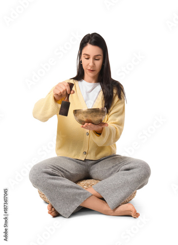 Young woman with Tibetan si...