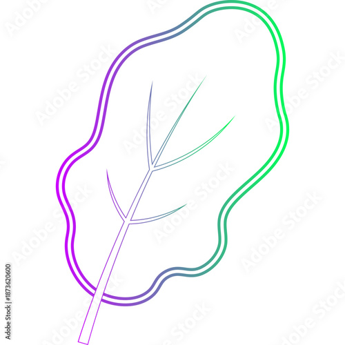 Neon Autumn Fall Leaf