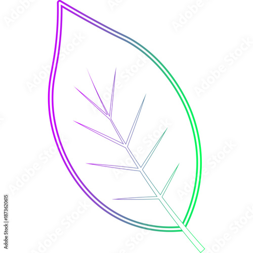 Neon Autumn Fall Leaf