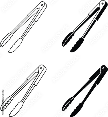 Tongs for Grilling and Barbecue Cooking.