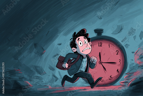 man tries to beat time