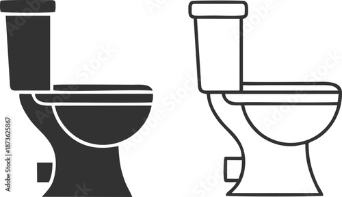 Modern Toilet Side View Icon
