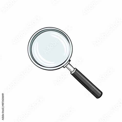 Illustration of a magnifying glass as a symbol for search and investigation needs illustration