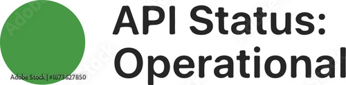 Modern Interface Element Design for Operational API Status Dashboard with Green Circle Indicator