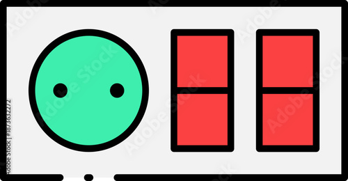 Simple Vector Graphic of Electrical Plug and Socket