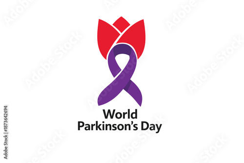 Minimal Tulip Awareness Symbol for World Parkinson’s Day