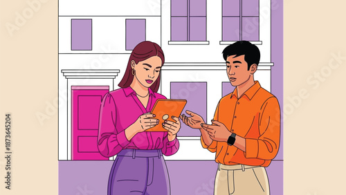 Modern individuals connect and share insights digitally, fostering collaborative urban discussions