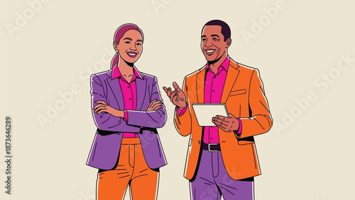 Engaged multiethnic business team sharing insights and project plans in a modern office environment