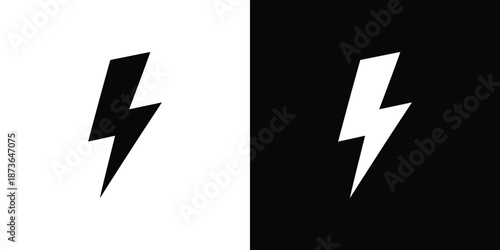 Contrasting Lightning Bolt Graphics with Alternating Black and White Backgrounds