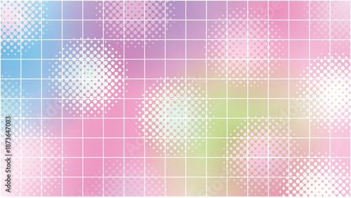 カラフル　グラデーション　四角　模様　背景