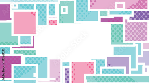 幾何学　パステル　ポップ　抽象的　背景