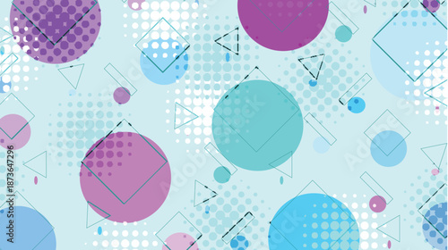 円　パステル　ポップ　フレーム　背景