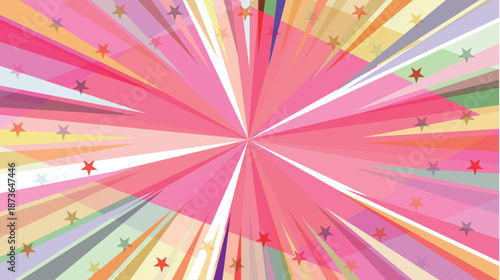 太陽　スクリーントーン　カラフル　背景