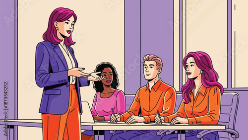 Engaging corporate presentation fostering knowledge sharing and active learning environment