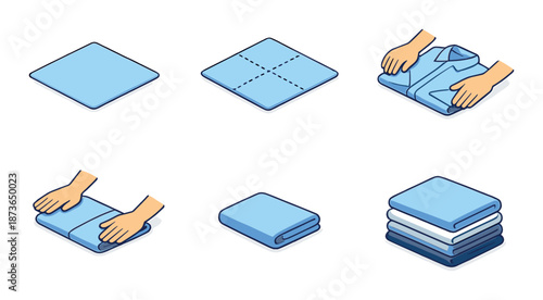 Step-by-step guide to folding a shirt neatly with illustrated instructions