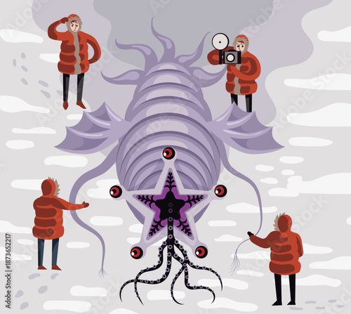 expedition discovering an ancient elder lovecraft alien in antarctica