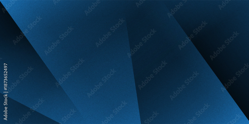 Obraz premium Black dark navy blue silver abstract pattern background. Geometric shape. Line triangle angle fold polygon diamond 3D. Color gradient ombre. Rough grain noise. Light shadow.