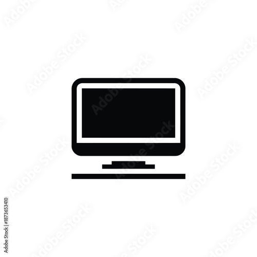 Isolated Flat Screen Computer Monitor, Transparent Background, Digital Device, Modern Design