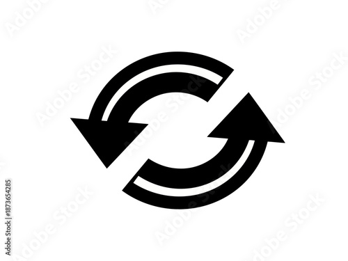 Circular black arrow icons showing clockwise direction for design and navigation use