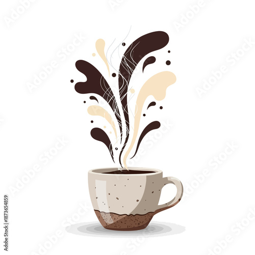 Abstract Coffee Splash Art