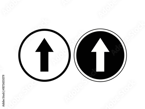 Free Download Black circular icon with upward pointing arrow symbol - GFXLoad