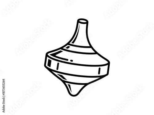 Handdrawn conical plumbing pipe fitting sketch illustration