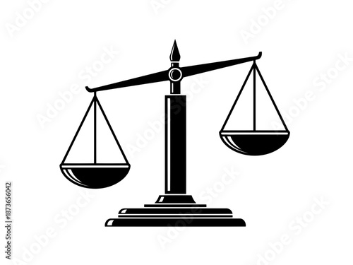 Classic balanced scale symbolizing justice and equality