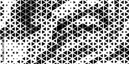 Seamless halftone triangle pattern. Random vector noise texture