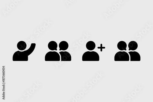 Collection of speech bubble icons for web and mobile applications. Featuring solid and outline versions of talk balloons for forum, chat, and support concepts