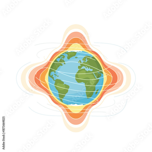 Global Warming Earth Heatwave Atmosphere Climate Change Environmental Crisis