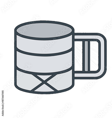 Simple Coffee Mug Illustration.