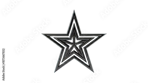 Concentric Black Star Outline