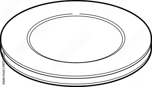 積み重ねたお皿のアイコン