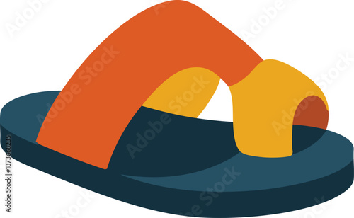 Colorful flip flop sandal