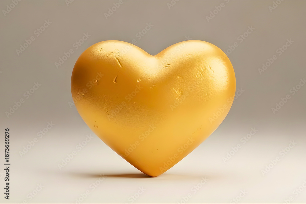 Obraz premium Golden heart sculpture