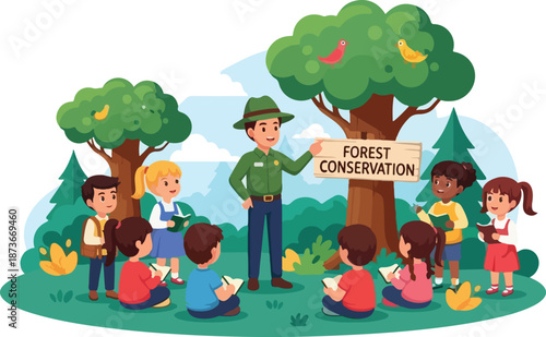 Forest Conservation Education for Children in a Natural Setting