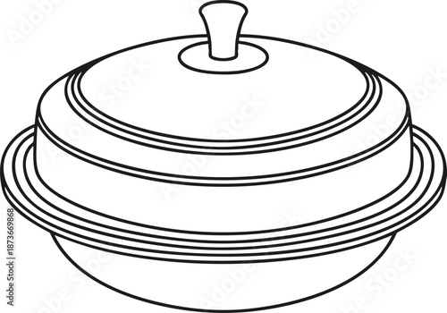 vector illustration of a Traditional Korean cauldron