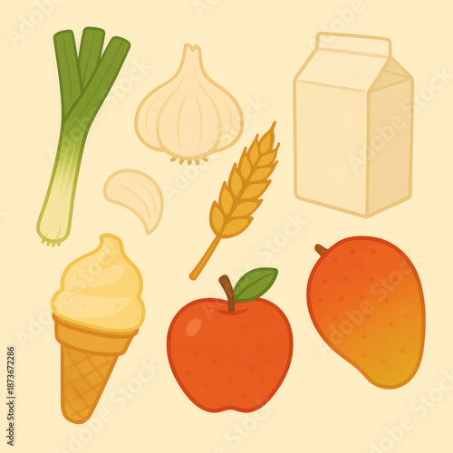 FODMAPのイラスト