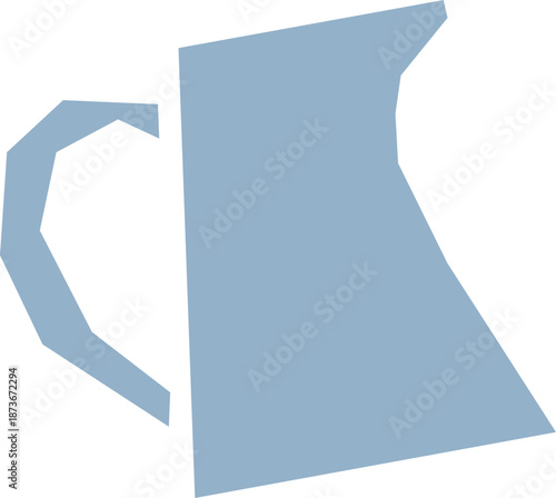 Abstract Creamer Pitcher Icon | Modern Café Cutout