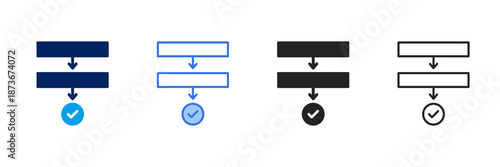 Procedure Icon Set Different Style Collection. 