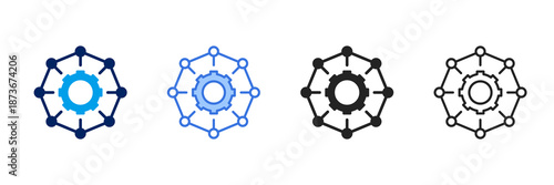 Framework Icon Set Different Style Collection. 