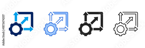 Scalability Icon Set Different Style Collection. 