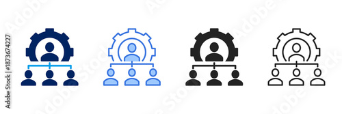 Management Icon Set Different Style Collection. 