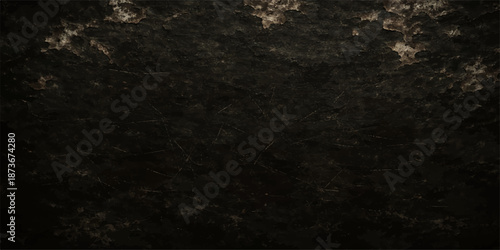 Vintage black and white space background featuring a dark grunge texture with aged paper patterns and a rough stone surface backdrop scattered with stars