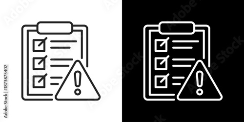 Risk  Icon Set. Clean Line Design With Light And Dark Versions For Versatile Use 