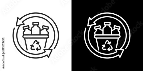 Circular  Icon Set. Clean Line Design With Light And Dark Versions For Versatile Use 