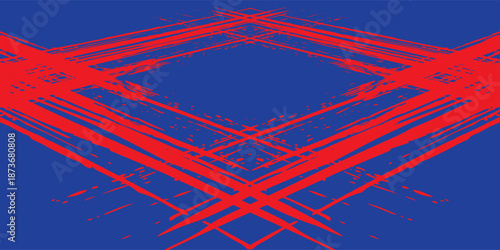 Red blue brush stroke pattern car sticker abstract banner sporty lines red white color combination brush stroke pattern grunge motorsport racing design, Modern, Vector Illustration.